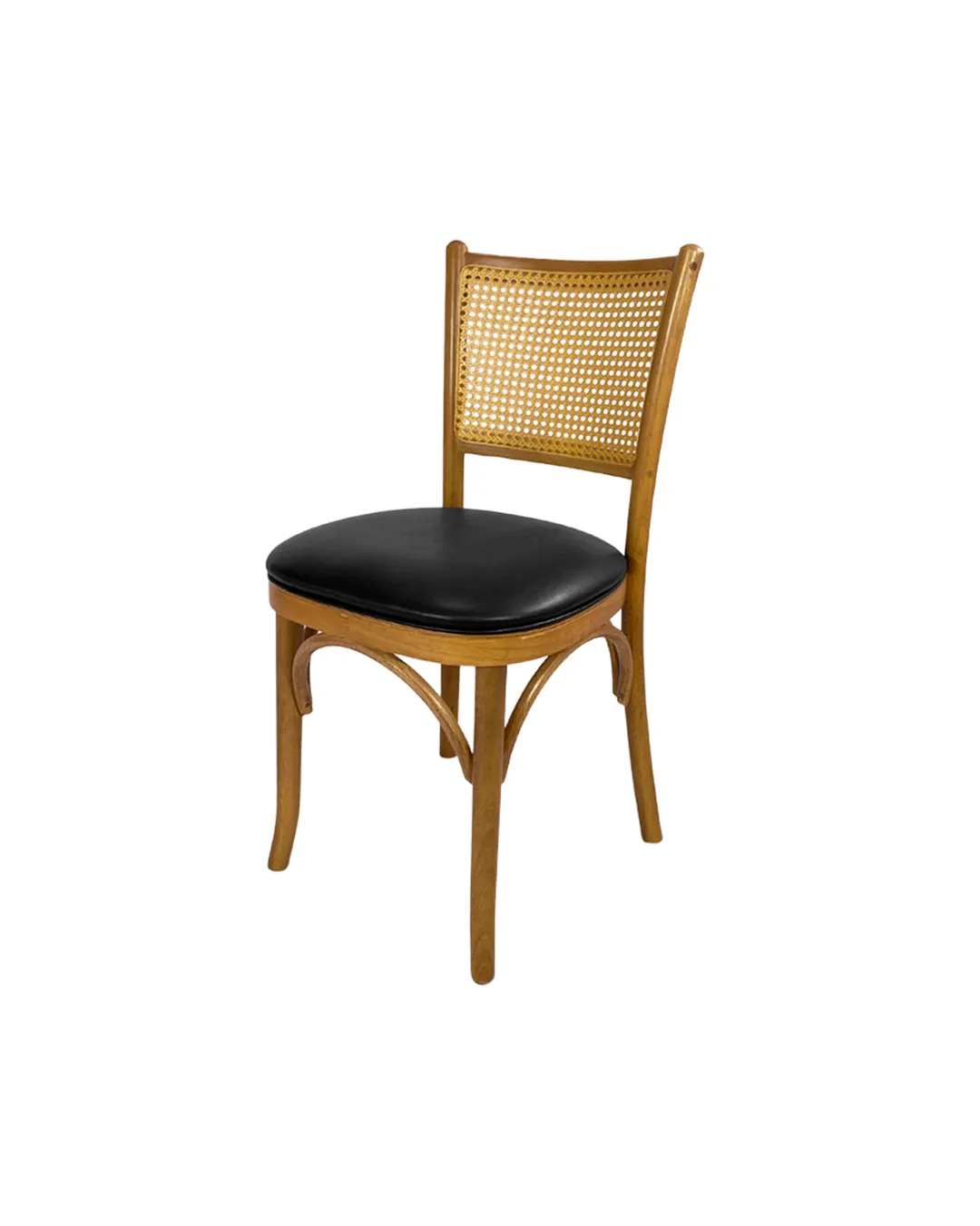Cadeira Paris, mel · assento preto