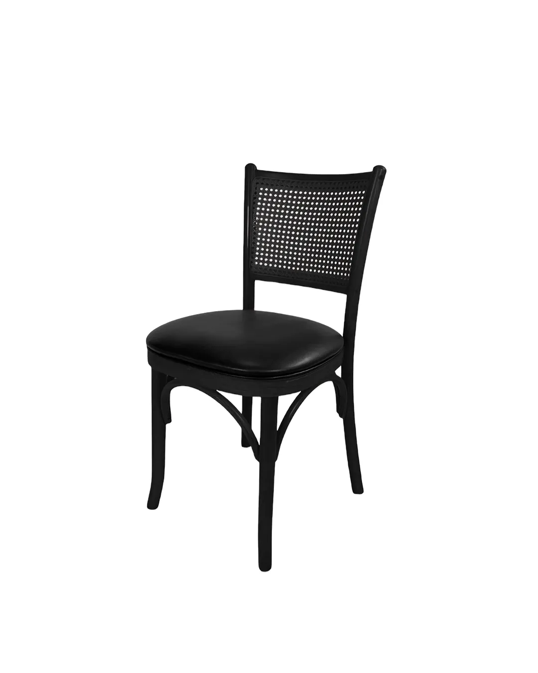Cadeira Paris, preta · assento preto